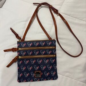 Dooney & Bourke Houston Texans Navy and Brown Crossbody Bag - NEW never worn